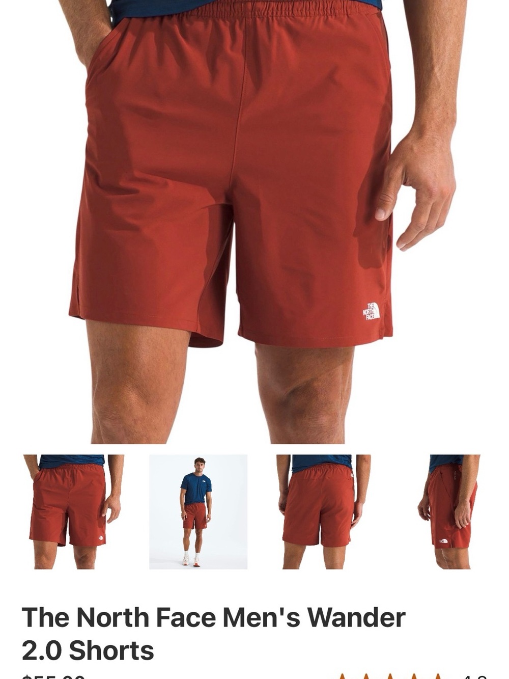 The North Face Men's Wander 2.0 Shorts - Iron Clay - Spring/summer 2026
